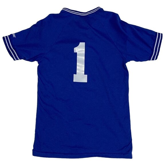 BIKE Brand Shirt Mens Medium Blue Number One Short Sleeve Vintage Tee - Picture 3 of 12